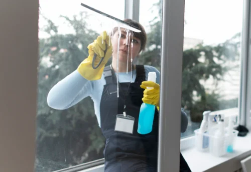 Nettoyage de vitres intérieures et extérieures au Vernet